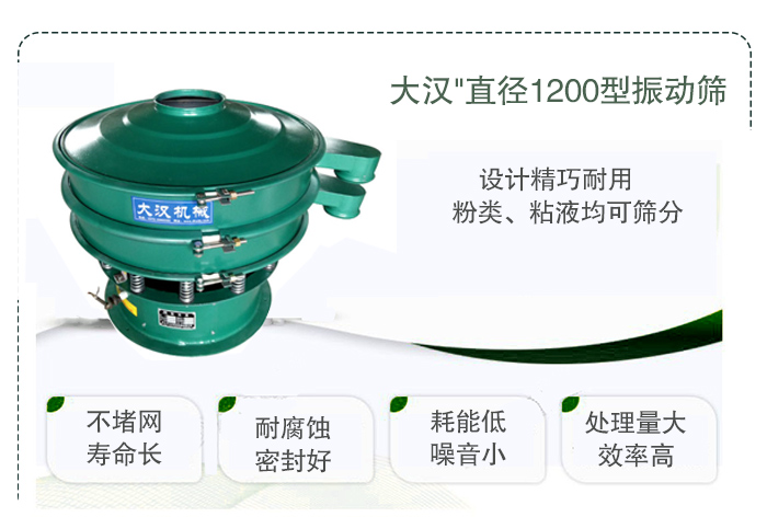 直径1200型振动筛特点